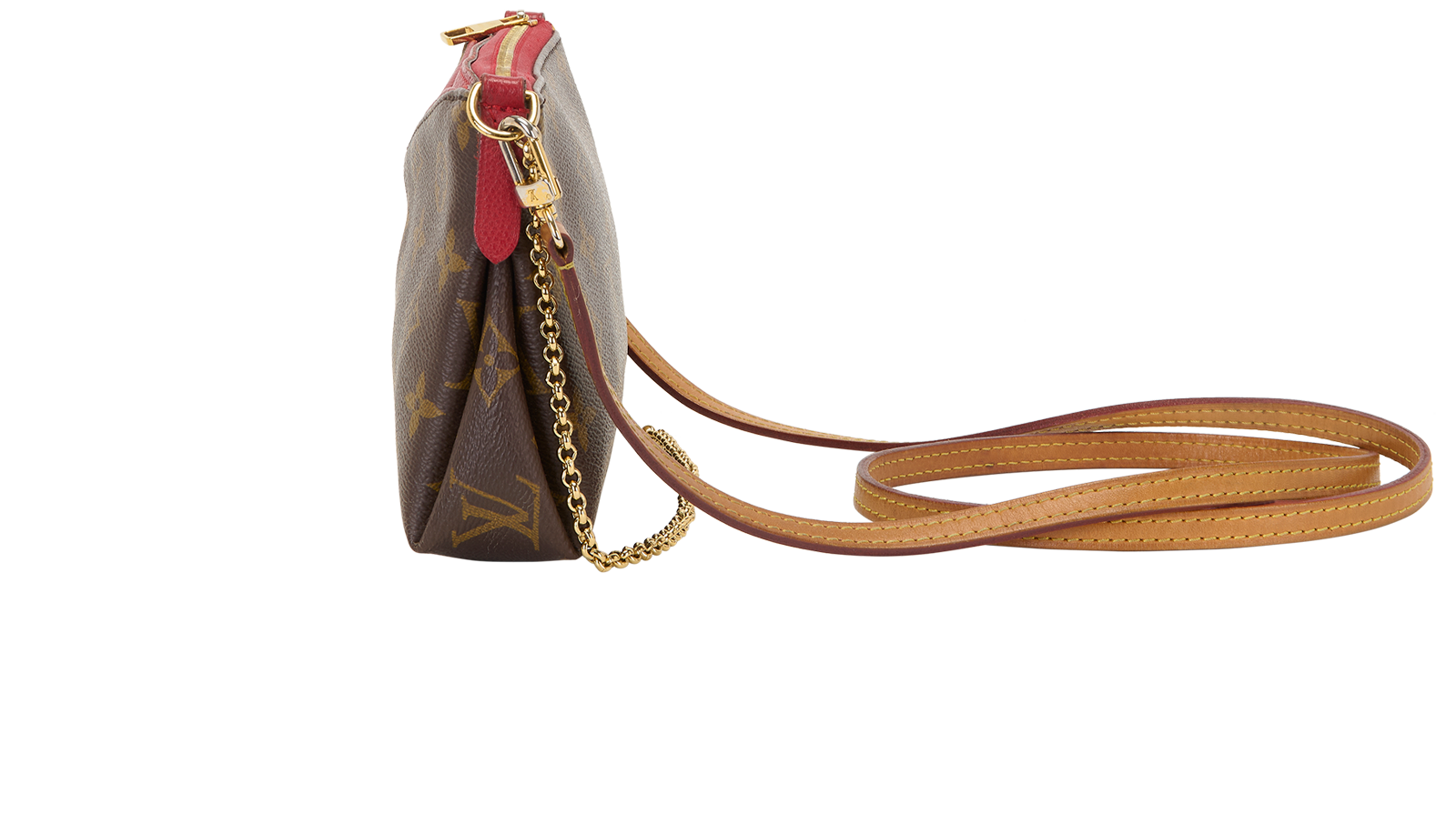 Pallas Clutch, &pound;595, Handbags, Red, Canvas/Leather, Bottom view